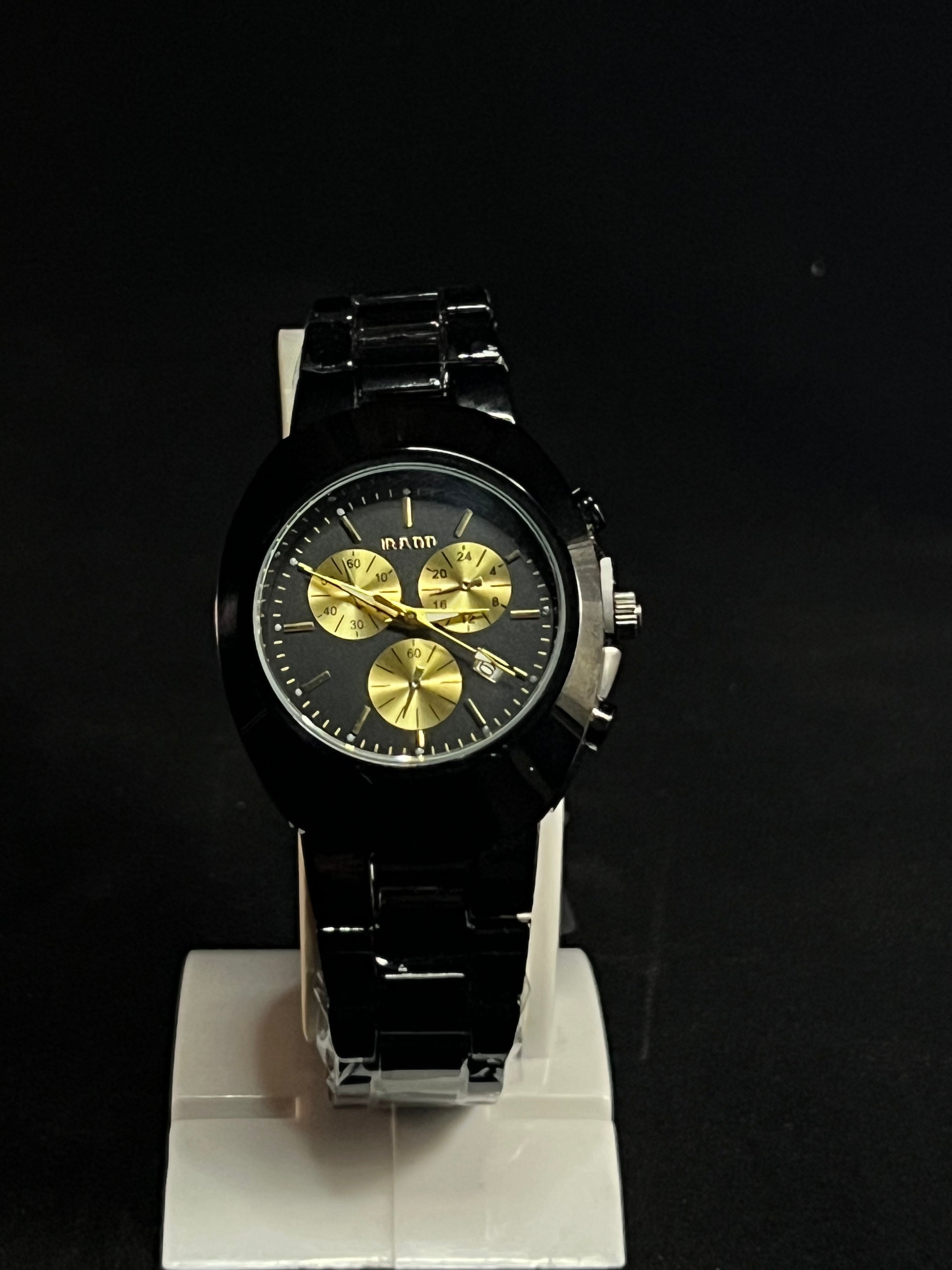 Luxury Black Rado Watch – Men's Classic Stainless Steel Timepiece