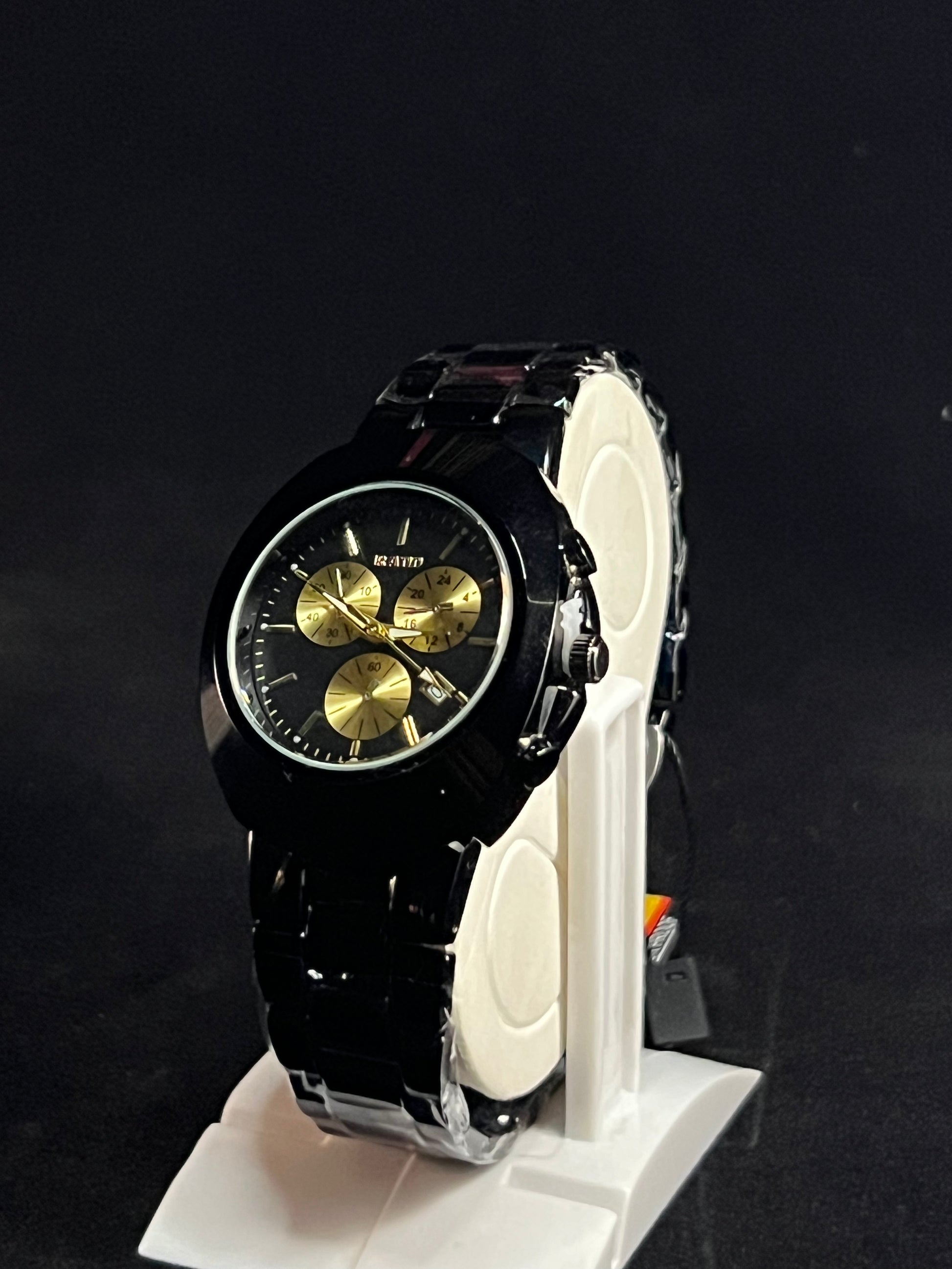 Luxury Black Rado Watch – Men's Classic Stainless Steel Timepiece