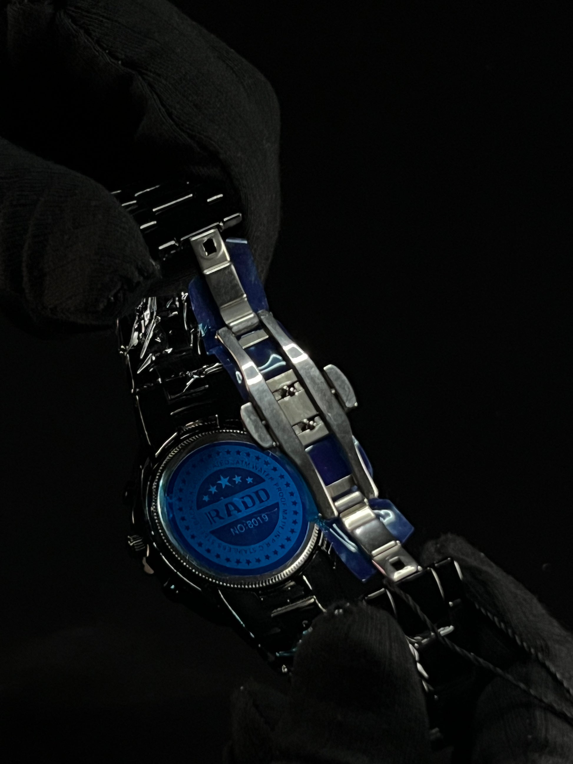 Luxury Black Rado Watch – Men's Classic Stainless Steel Timepiece