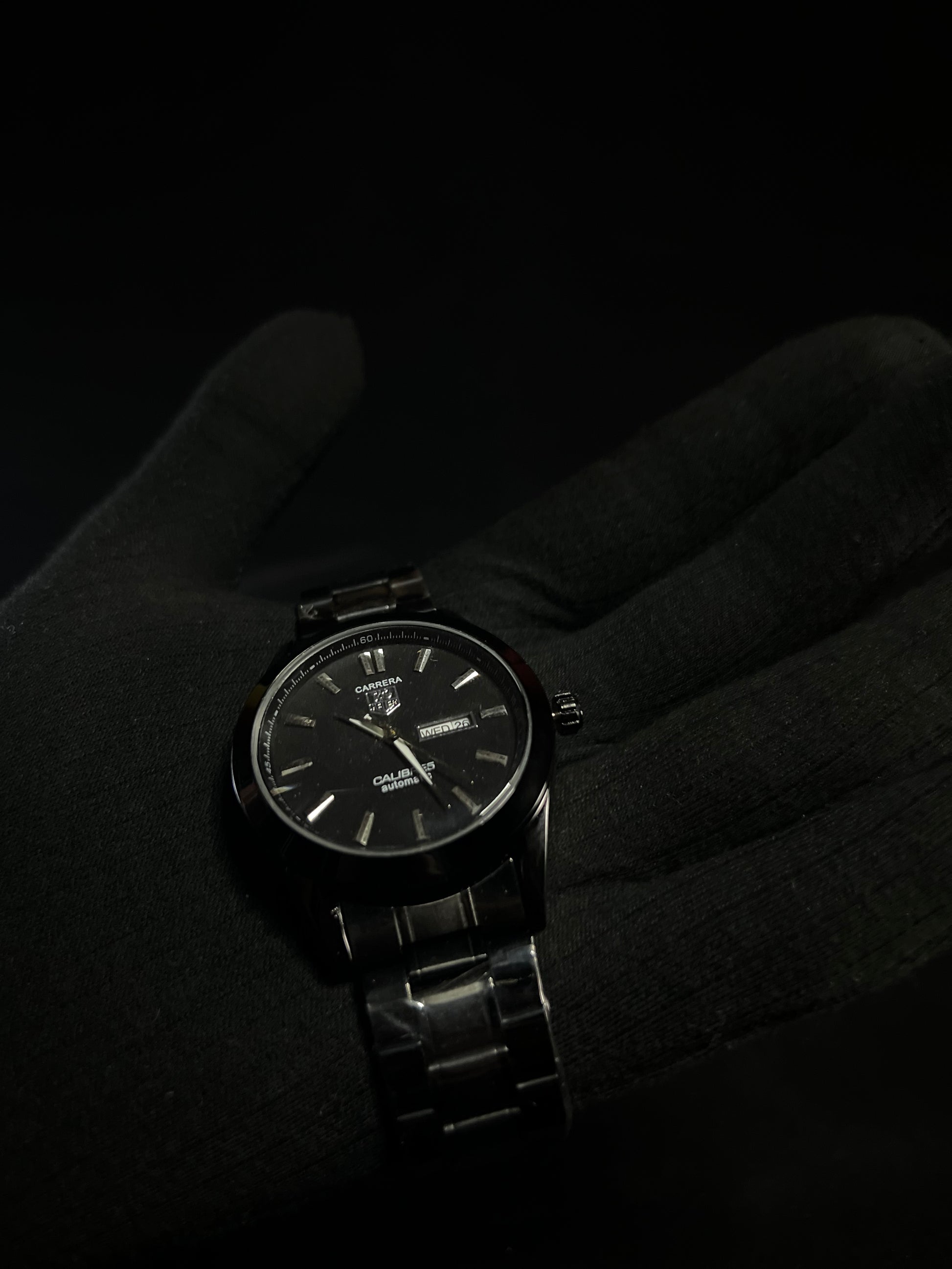 Black Carrera Gold Chronograph Men’s Watch – Bold, Sporty & Refined