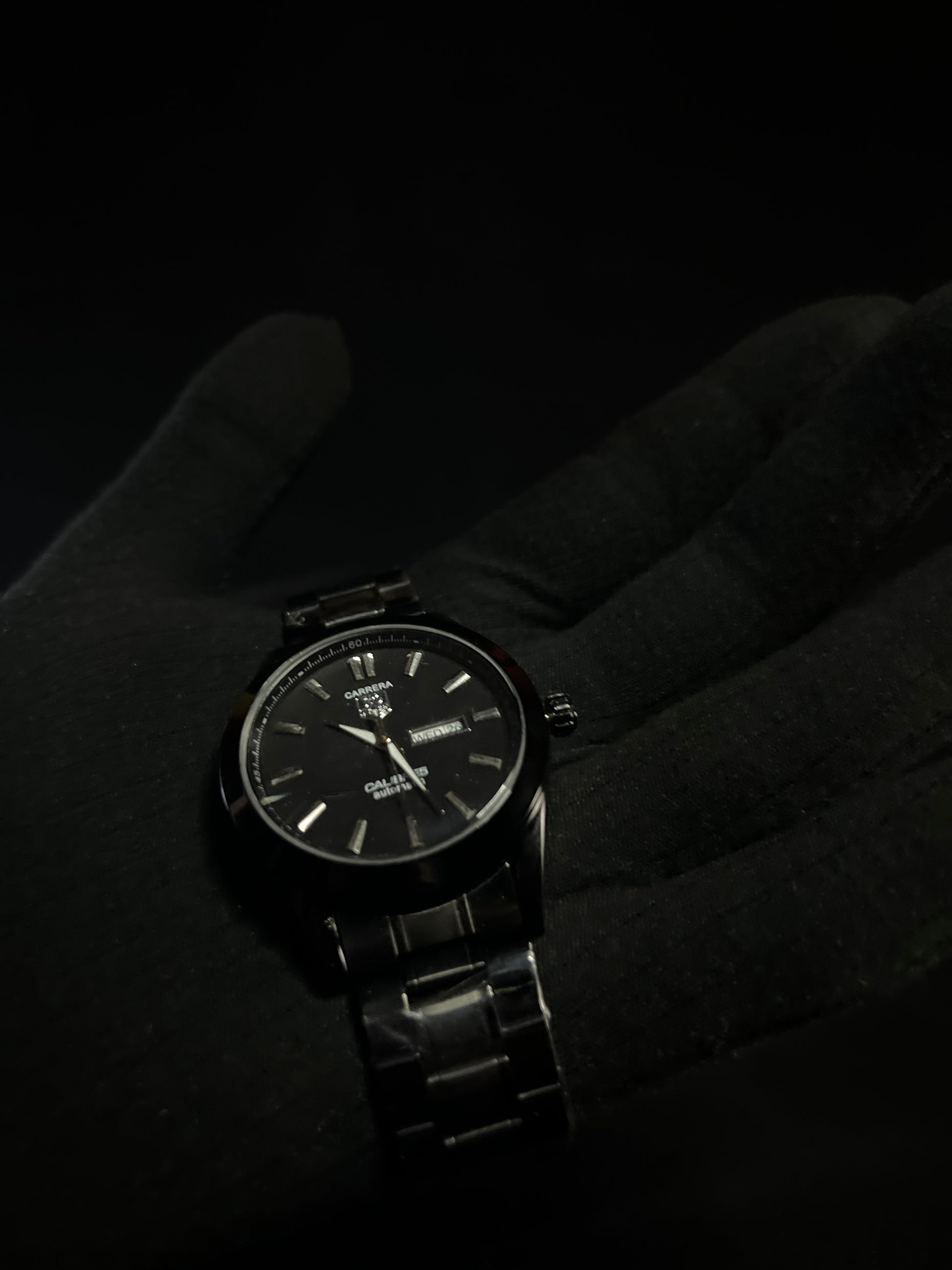 Black Carrera Gold Chronograph Men’s Watch – Bold, Sporty & Refined