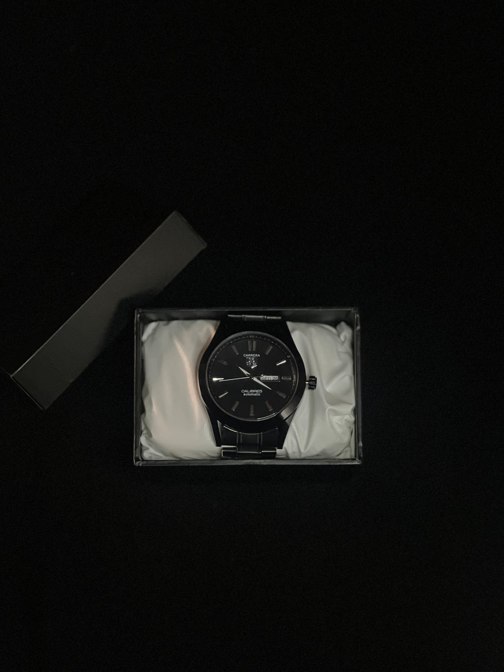 Black Carrera Gold Chronograph Men’s Watch – Bold, Sporty & Refined